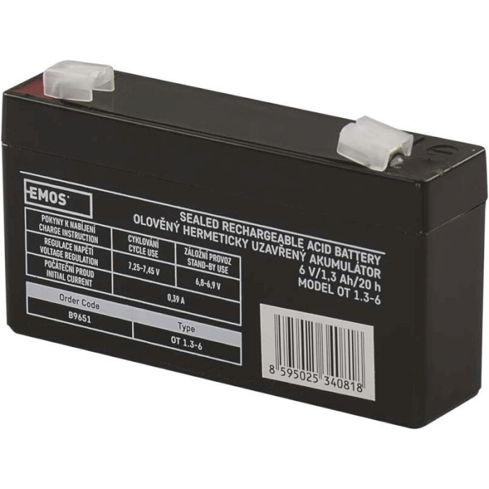Акумуляторна батарея EMOS B9651 (6В, 1.3Агод)