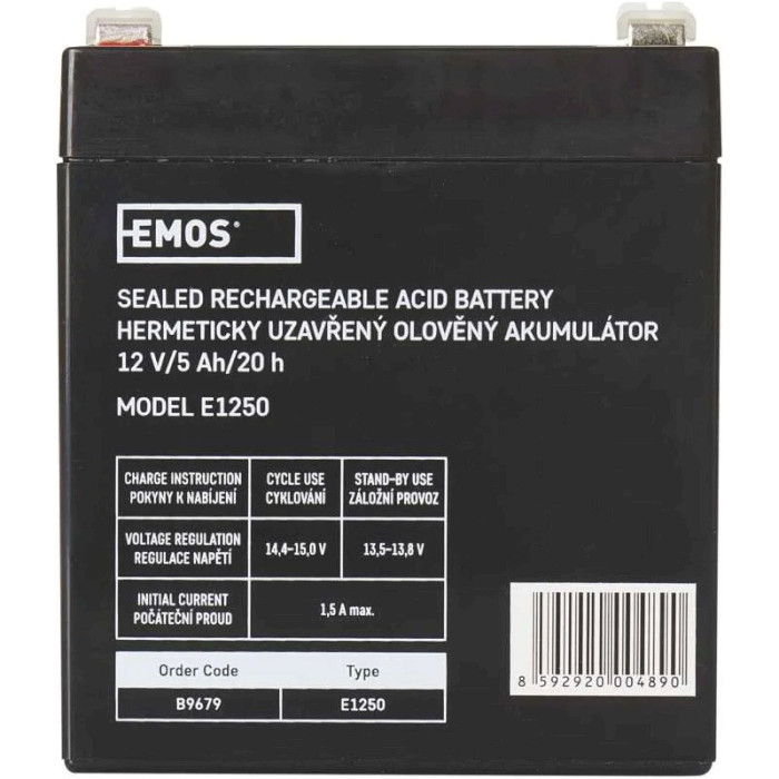 Акумуляторна батарея EMOS B9679 (12В, 5Агод)