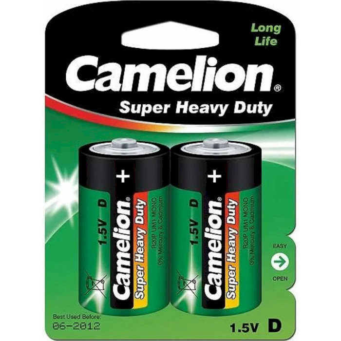 Батарейка CAMELION Super Heavy Duty D 2шт/уп (10000220)