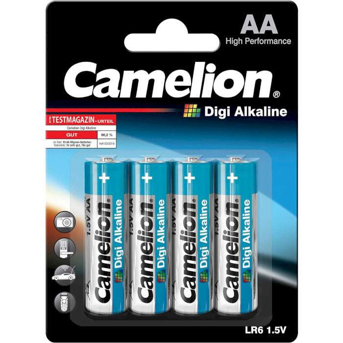 Батарейка CAMELION Digi Alkaline AA 4шт/уп (11210406)