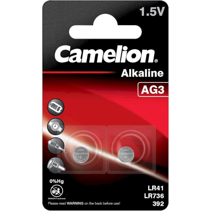 Батарейка CAMELION Alkaline LR41 2шт/уп (12050203)