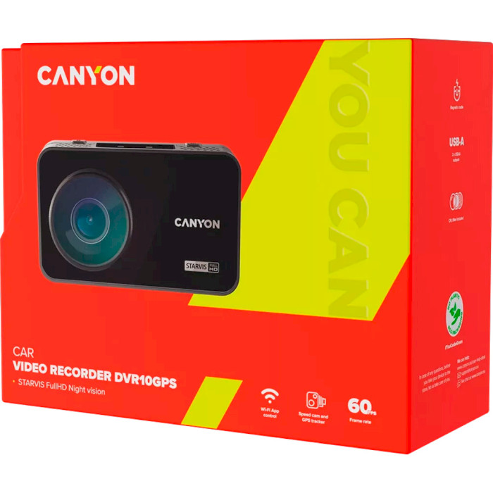 Автомобільний відеореєстратор CANYON DVR10GPS