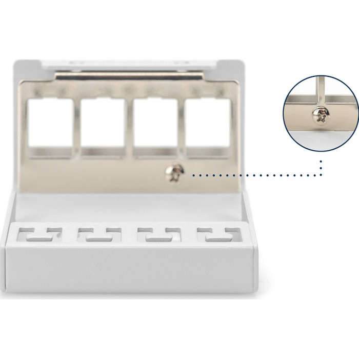 Патч-панель DIGITUS Desktop Modular Patch Panel 10" 4-port STP в сборе (DN-93714)