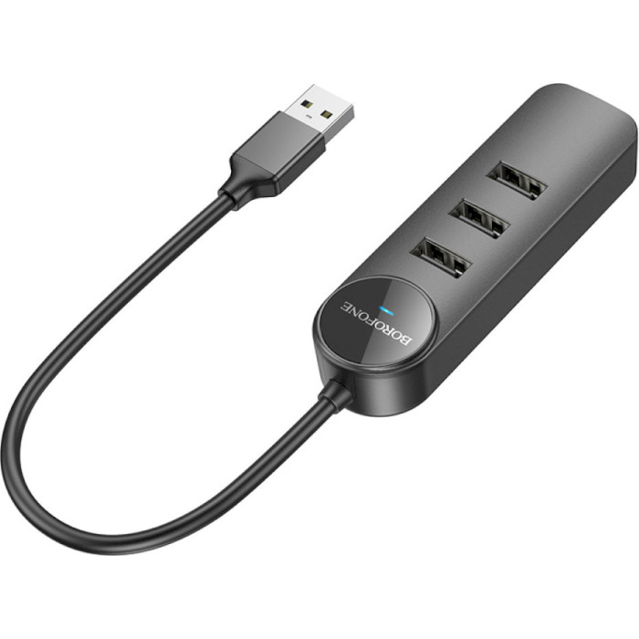USB-хаб BOROFONE DH5 Erudite USB-A to 4xUSB2.0 (0.2m)