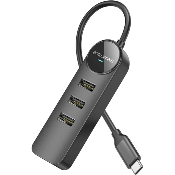 USB-хаб BOROFONE DH5 Erudite USB-C to 1xUSB3.0, 3xUSB2.0 (0.2m)