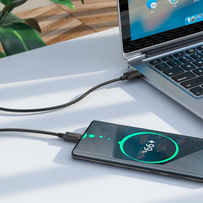 Кабель HOCO X73 Fast Charging USB-A to Type-C 1м Black