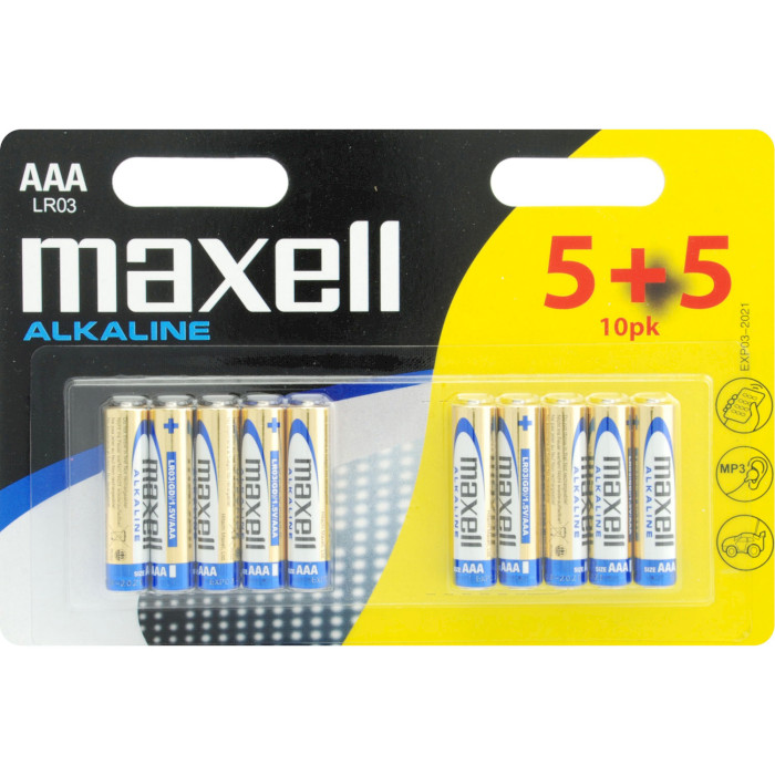 Батарейка MAXELL Alkaline AAA 10шт/уп (790254.00.CN)