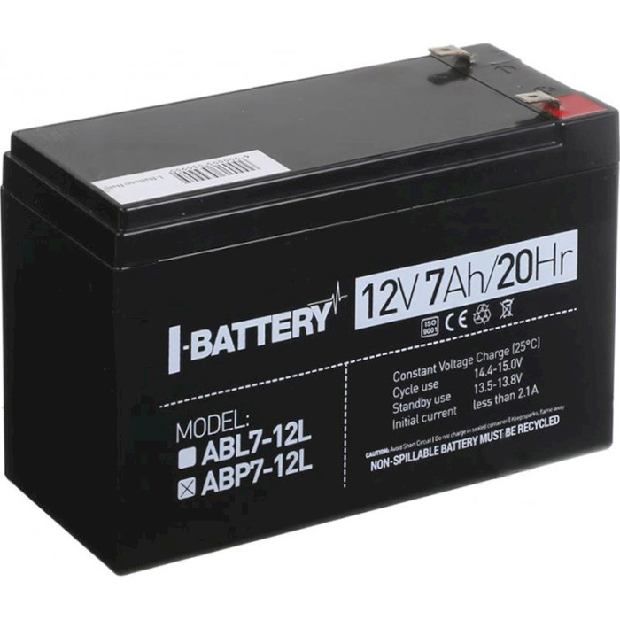 Акумуляторна батарея I-BATTERY ABP7-12L (12В, 7Агод)