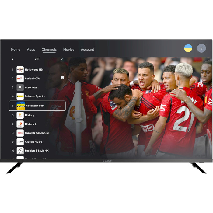 Телевизор GAZER 55" LED 4K TV55-UN1