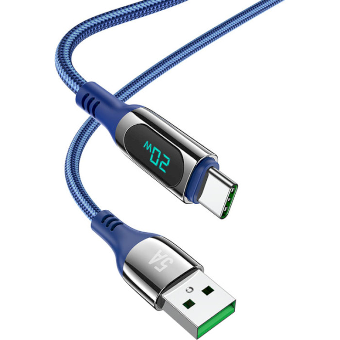 Кабель HOCO S51 Extreme USB-A to Type-C 1.2м Blue