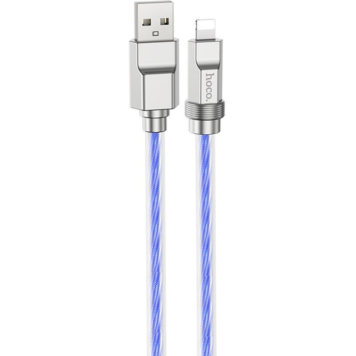 Кабель HOCO U113 Solid Silicone USB-A to Lightning 1м Blue