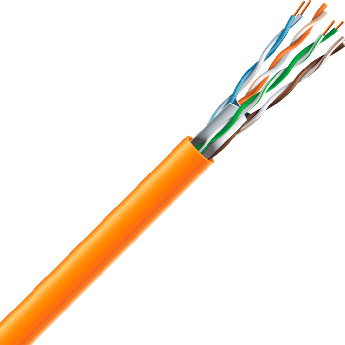 Кабель сетевой ЗЗКМ FTP Cat.6 LSZH 4x2x0.57 CU Orange 500м (70910081)