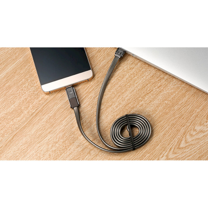 Кабель REMAX Gplex 3-in 1 USB-A to Lightning/Micro-USB/Type-C 1м Dark Gray (RC-070TH-DG)