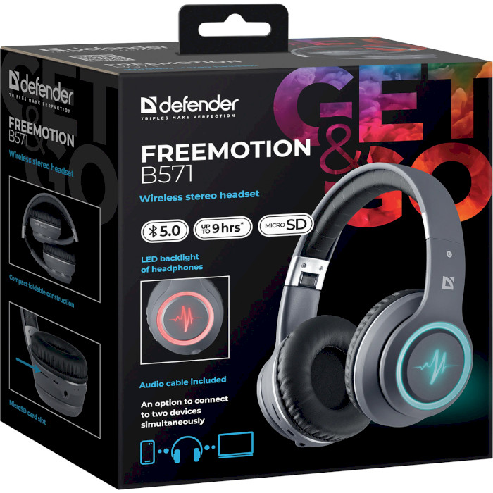 Навушники DEFENDER FreeMotion B571 Gray (63571)