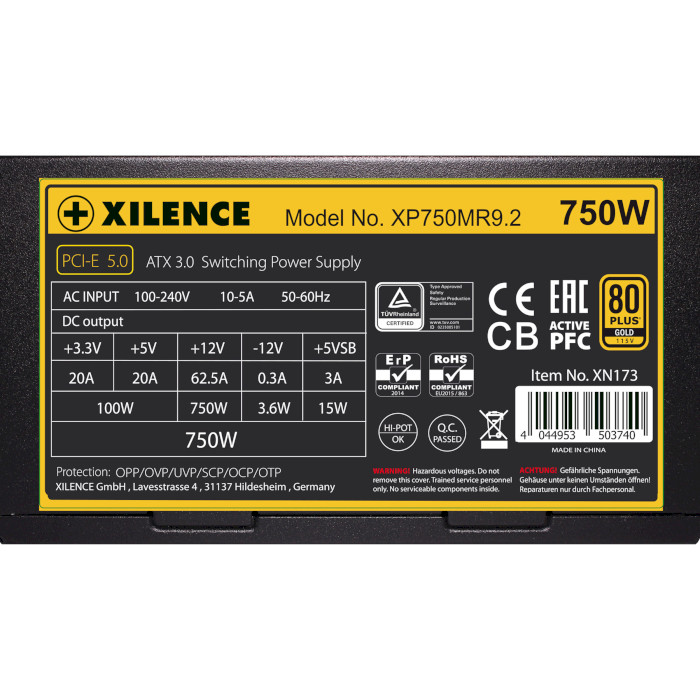 Блок живлення 750W XILENCE Performance X+ XP750MR9.2 (XN173)