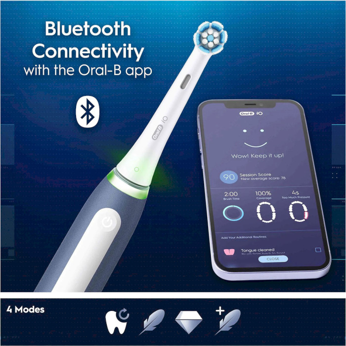 Электрическая детская зубная щётка BRAUN ORAL-B iO My Way Series 4 iOG4K.2N6.1DK Ocean Blue