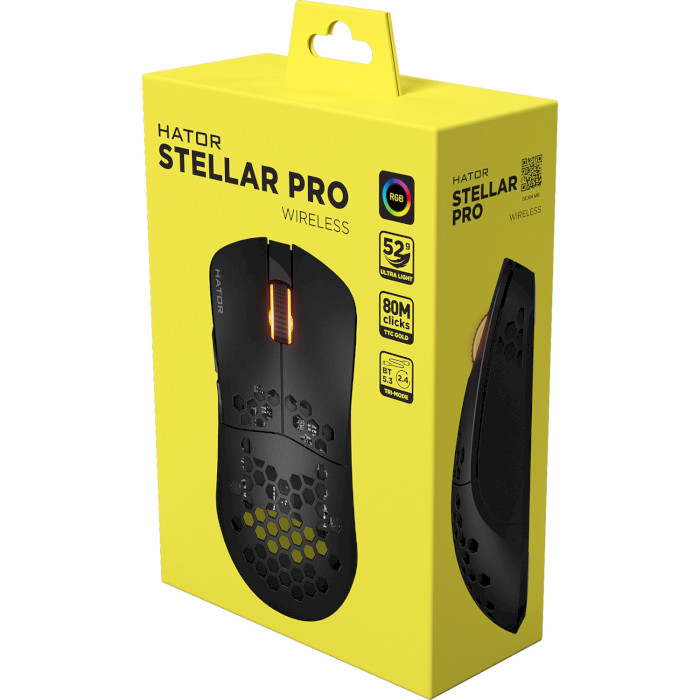 Мышь игровая HATOR Stellar Pro Wireless Black (HTM-550)