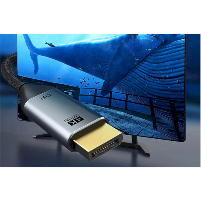 Кабель CABLETIME 4K 60Hz USB-C - DisplayPort 1м Black (CC20H)