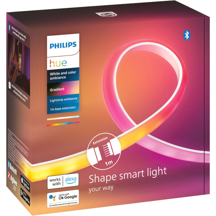 Подовжувач світлодіодної стрічки PHILIPS HUE White & Color Ambiance Gradient Lightstrip Extension RGB 1м (929002995001)