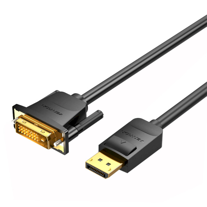 Кабель VENTION DisplayPort to DVI (24+1) DisplayPort - DVI 2м Black (HAFBH)