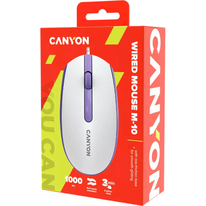 Мышь CANYON M-10 White Lavender (CNE-CMS10WL)
