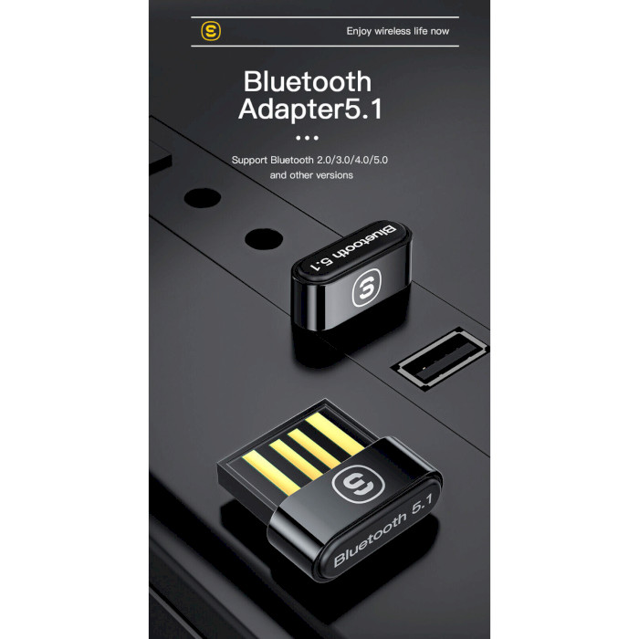 Bluetooth адаптер ESSAGER Cooler USB Bluetooth 5.1 Adapter Black (EBTMQ-XK01)