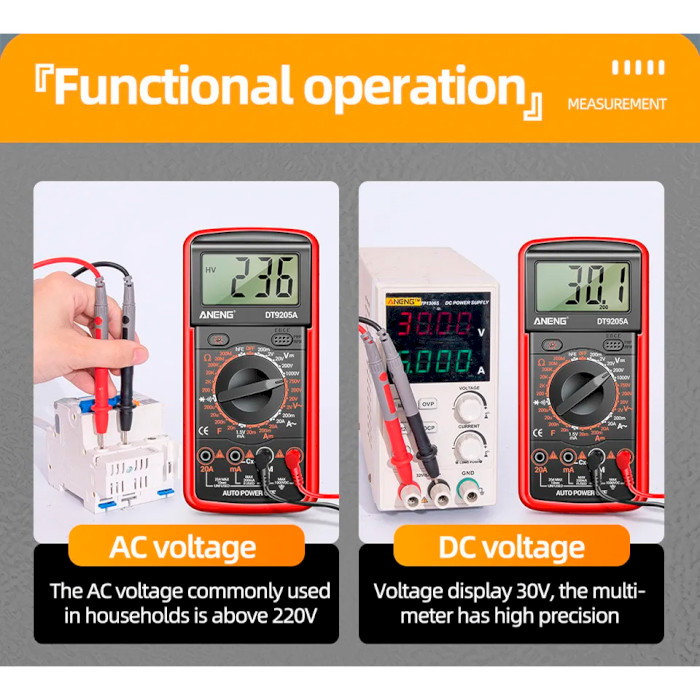 Мультиметр ANENG DT9205A-12
