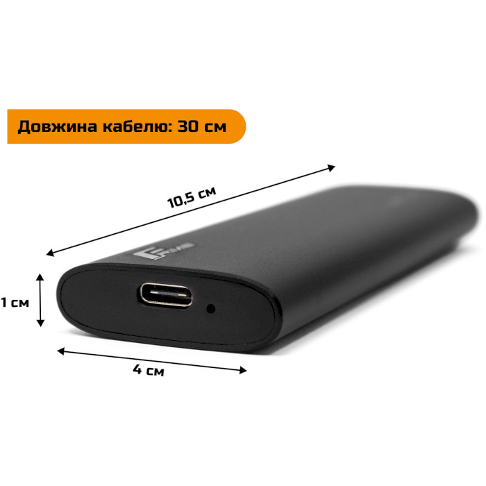 Кишеня зовнішня FRIME FHE400.M2UC M.2 SSD to USB 3.2 Black