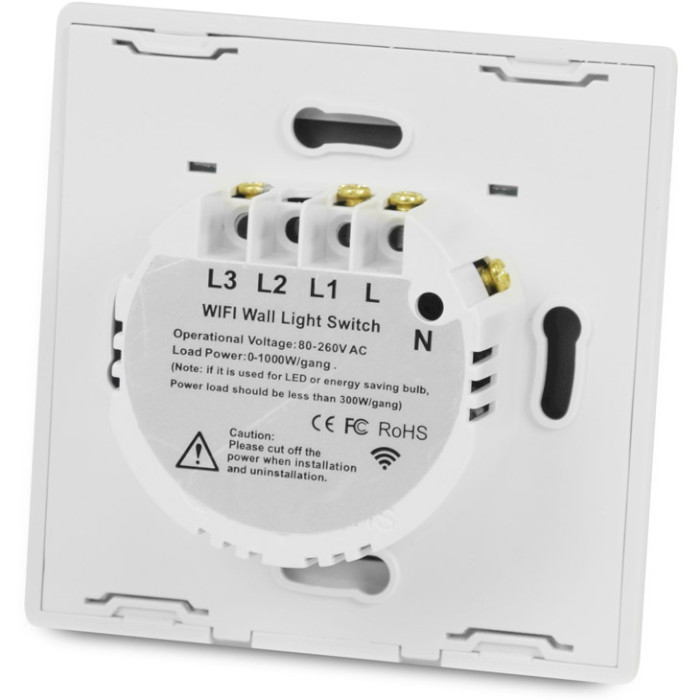 Розумний вимикач ATIS Wi-Fi Wall Light Switch w/Tuya Smart 2-button (ATIS-102DW-T)