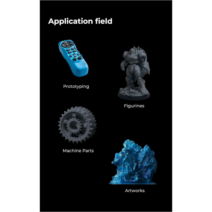 Фотополимерная резина для 3D принтера CREALITY Fast Resin, 1кг, Gray (3302180005)