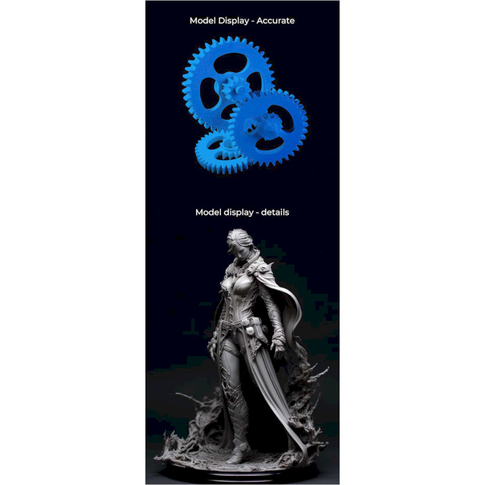 Фотополімерна гума для 3D принтера CREALITY High Precision, 1кг, Blue (3302190002)