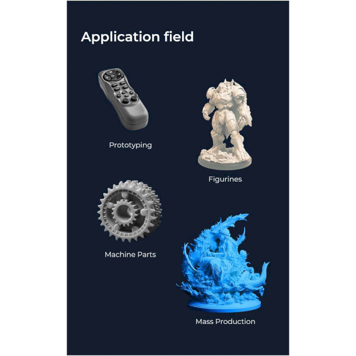Фотополімерна гума для 3D принтера CREALITY High Precision, 1кг, Blue (3302190002)