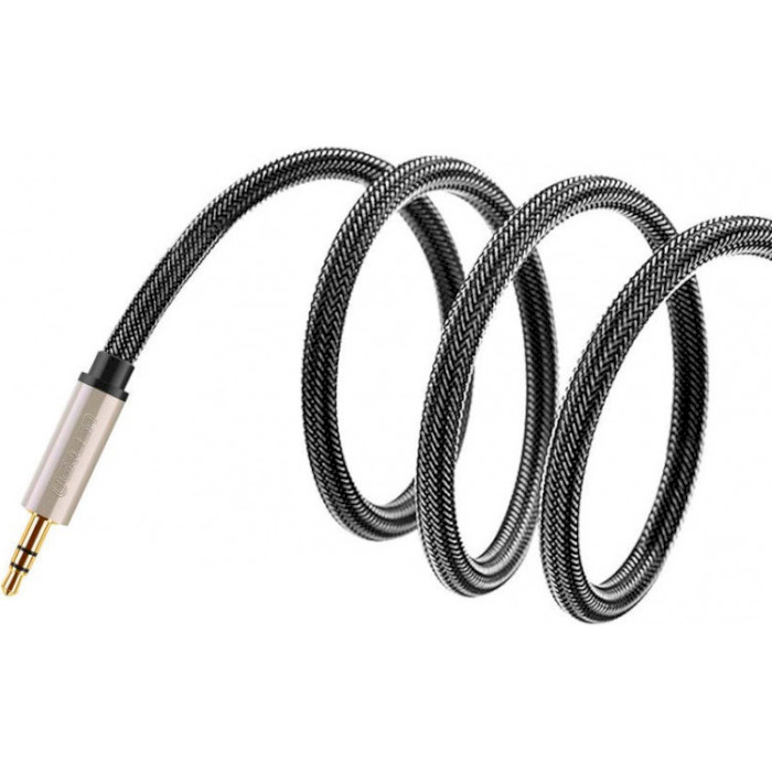 Кабель UGREEN AV125 3.5mm Male to 3.5mm Male Braided Audio Cable mini-jack 3.5mm 3м Gray (10605)