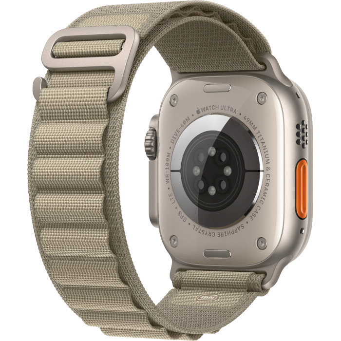 Смарт-часы APPLE Watch Ultra 2 GPS + Cellular Titanium Case with Olive Alpine Loop Large (MRF03UL/A)