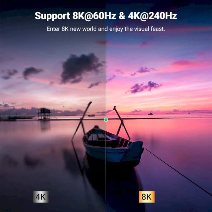 Адаптер UGREEN HD159 HDMI 8K Female to Female Adapter for Extension HDMI v2.1 Gray (90592)