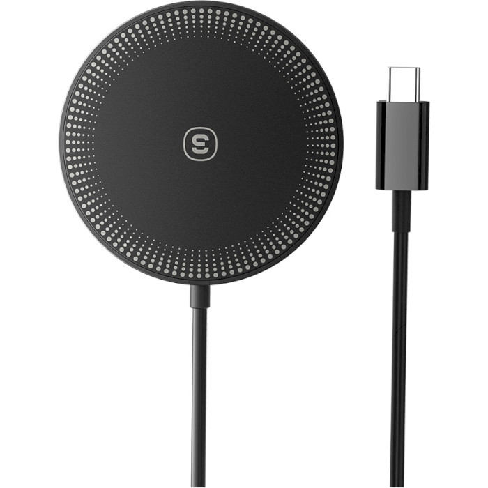 Бездротовий зарядний пристрій ESSAGER 15W Chengfeng Magnetic Wireless Charger Black (EWXCX-CF01-Z)