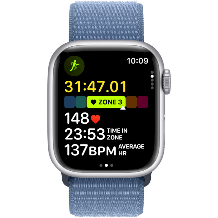 Смарт-часы APPLE Watch Series 9 GPS 41mm Silver Aluminum Case with Winter Blue Sport Loop (MR923QP/A)
