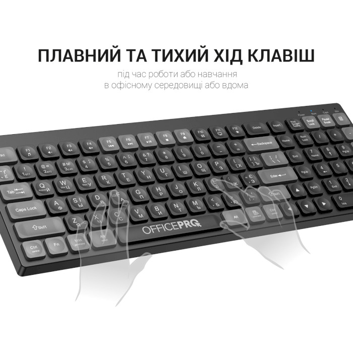 Клавіатура бездротова OFFICEPRO SK985 Black
