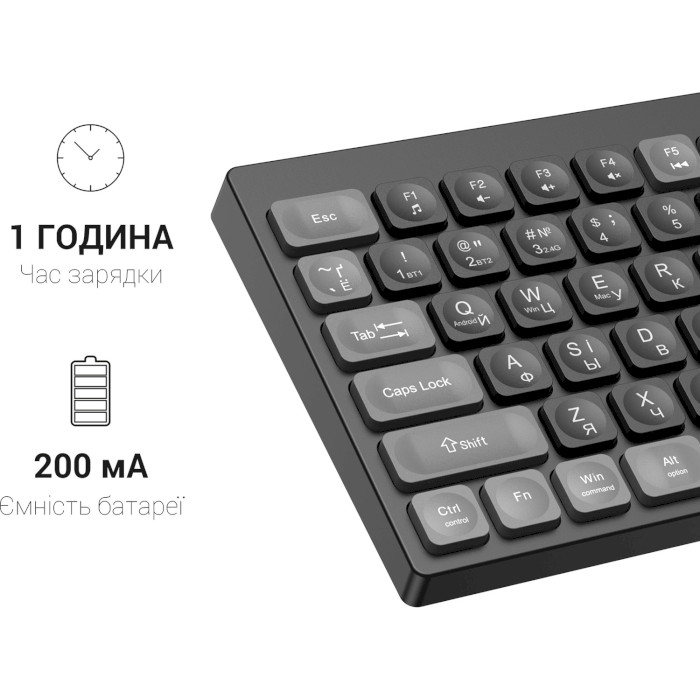 Клавиатура беспроводная OFFICEPRO SK985 Black
