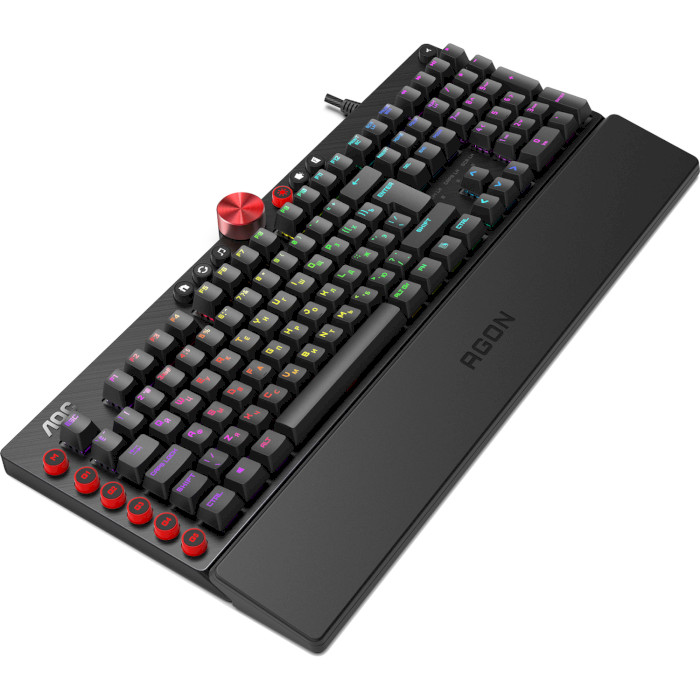 Клавіатура AOC AGK700 Gaming RGB Cherry MX Red Switch