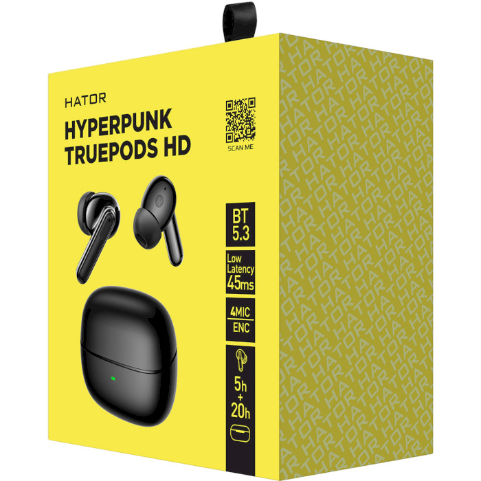 Навушники HATOR Hyperpunk Truedots HD Black (HTA-435)