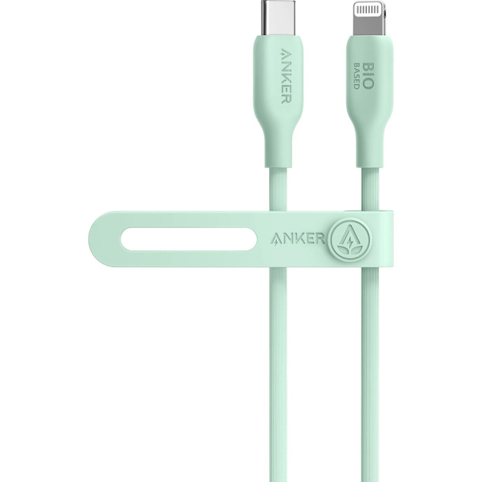 Кабель ANKER Bio-Based USB-C to Lightning 0.9м Green (A80A1G61)