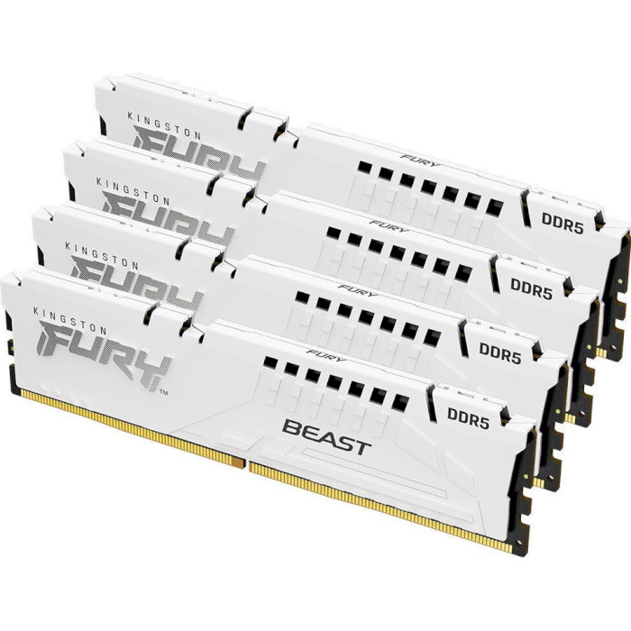 Модуль пам'яті KINGSTON FURY Beast White DDR5 5600MHz 128GB Kit 4x32GB (KF556C40BWK4-128)