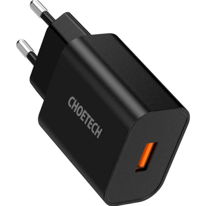 Зарядний пристрій CHOETECH Q5003 18W USB-A QC3.0 Wall Charger Black