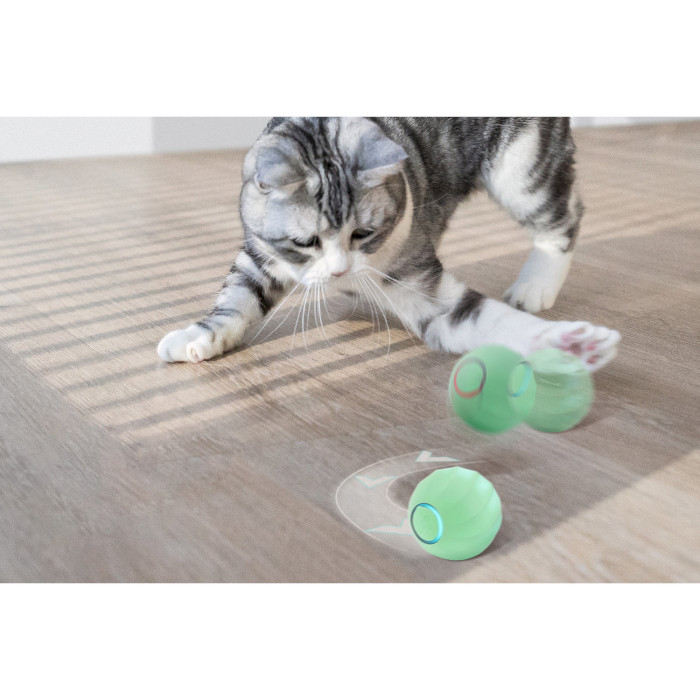 Интерактивный мячик для кошек CHEERBLE Ice Cream Ball Blue (C0419-C GREEN)