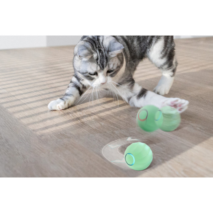 Інтерактивний м'ячик для котів CHEERBLE Ice Cream Ball Blue (C0419-C GREEN)