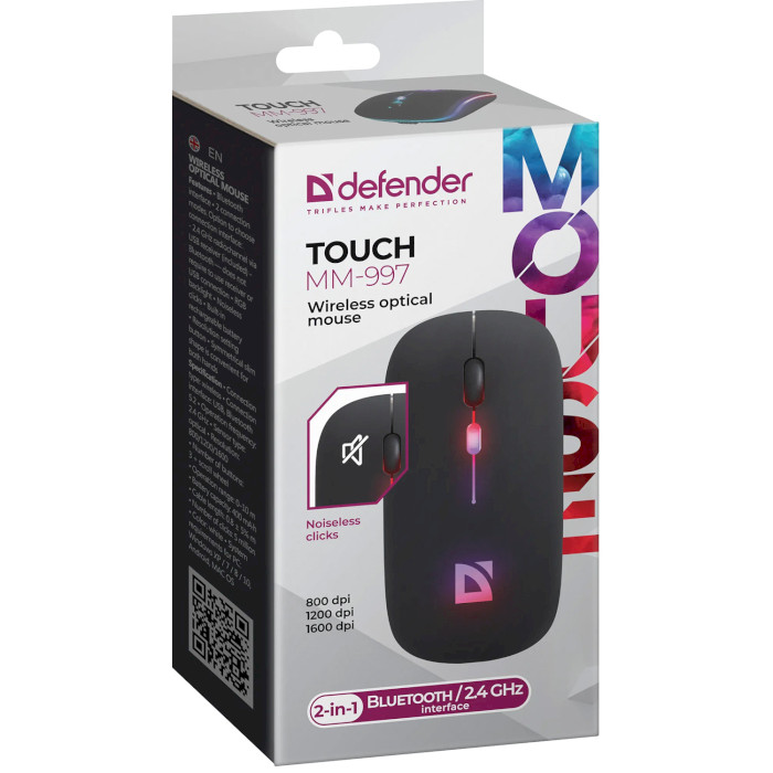 Мышь DEFENDER Touch MM-997 Black (52997)