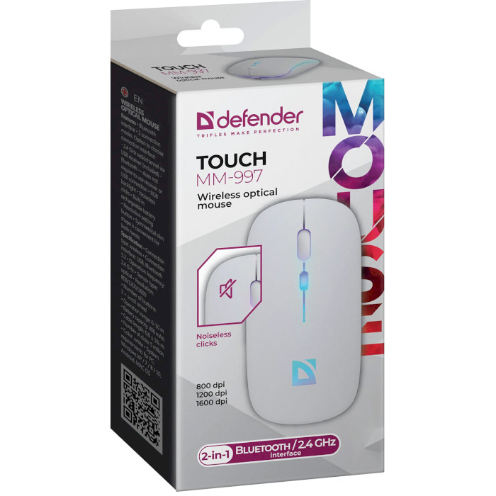 Миша DEFENDER Touch MM-997 White (52998)