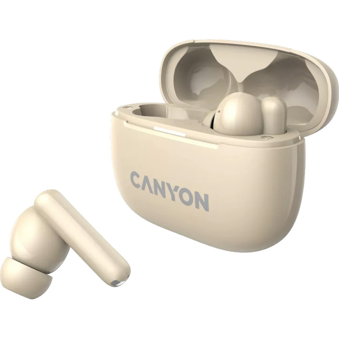 Навушники CANYON OnGo 10 ANC TWS-10 Beige