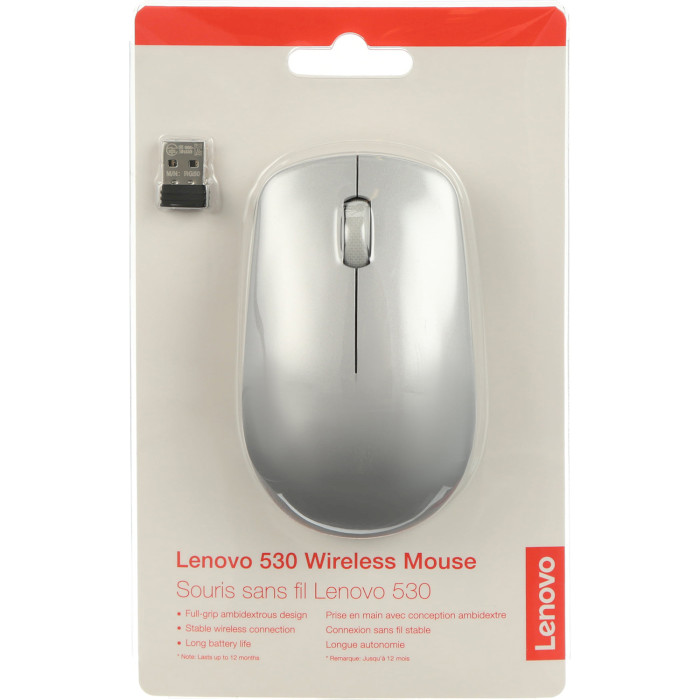 Миша LENOVO 530 Wireless Mouse Platinum Gray (GY50Z18984)